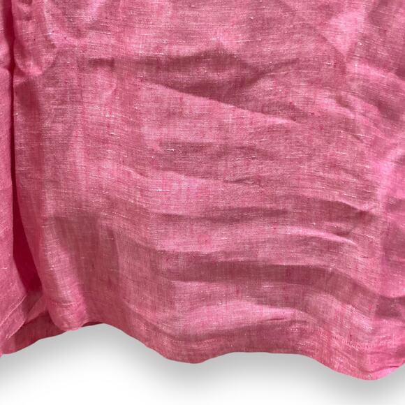 Tahari Pink 3/4 Sleeve Oversize Boho Mom Gauze Loose Fit Linen Top Size 1X - Picture 13 of 16